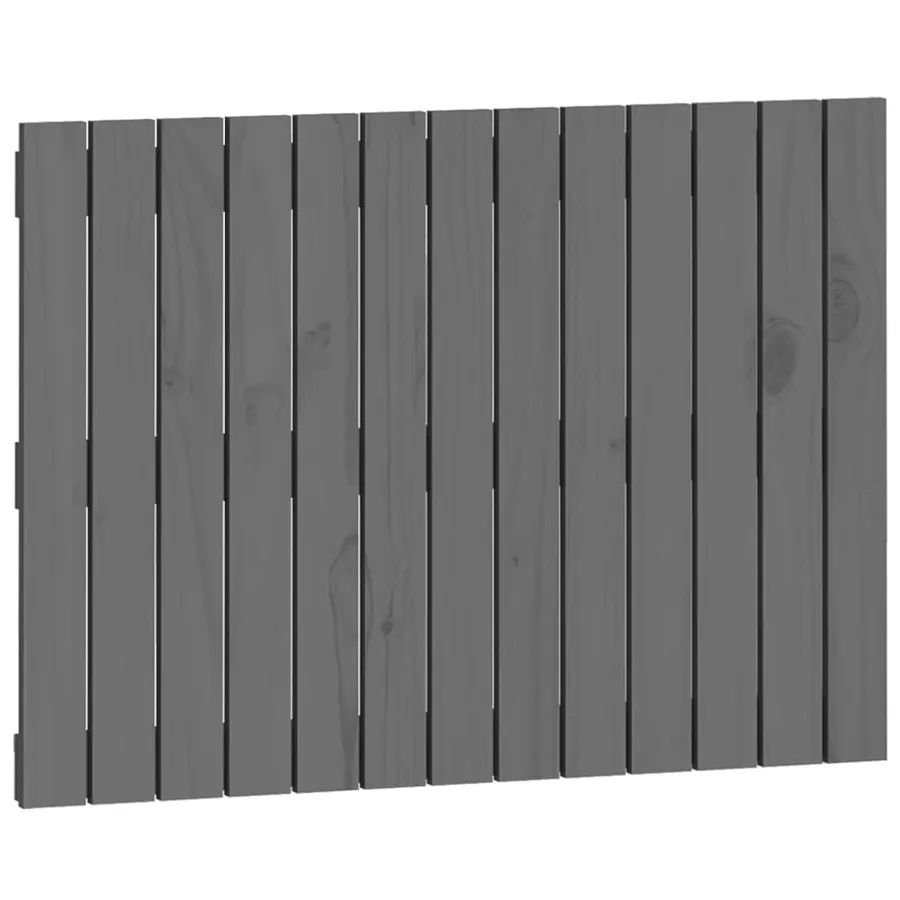 Tête de lit murale Gris 82,5x3x60 cm Bois massif de pin - 2