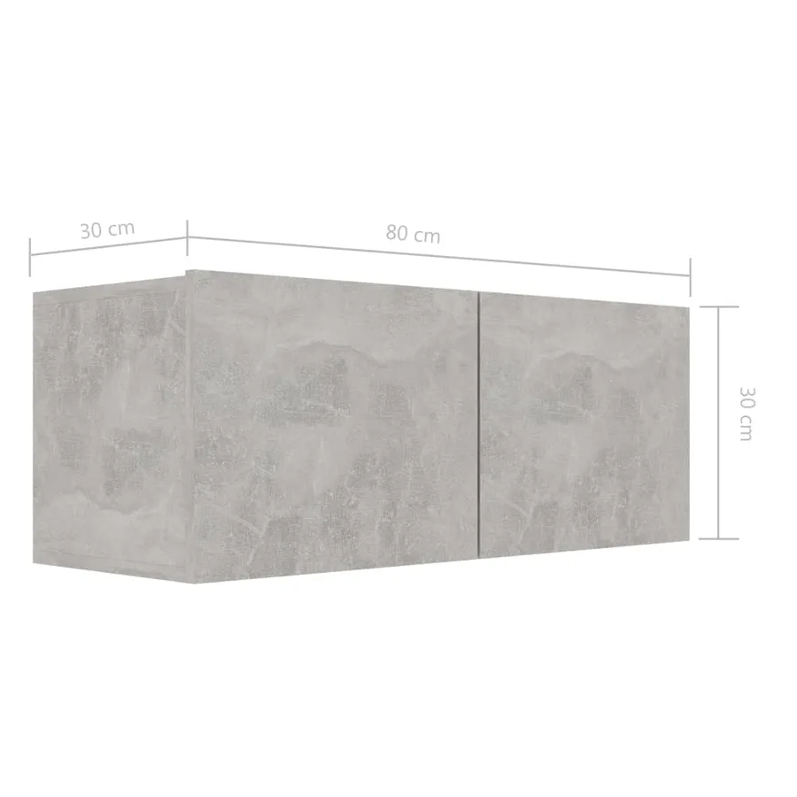 Ensemble de meubles TV 8 pcs Gris béton Bois d'ingénierie - 8
