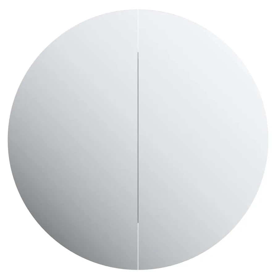 Armoire de salle de bain miroir rond et LED Blanc 40x40x17,5 cm - 6