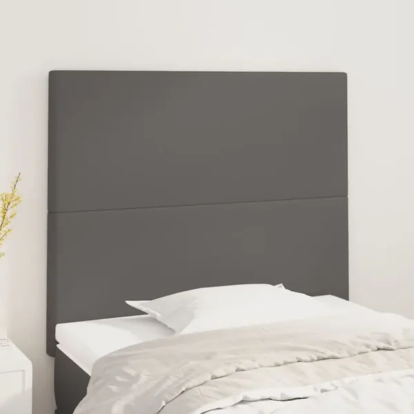 Tête de lit Gris 100x5x118/128 cm Similicuir