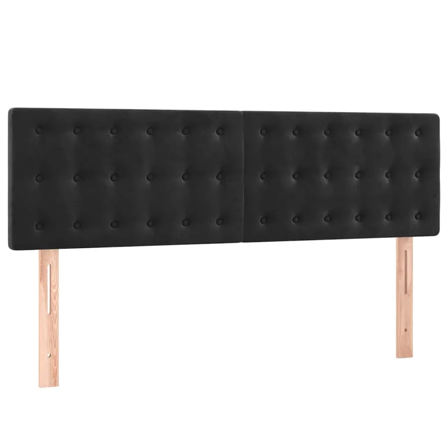 Sommier à lattes de lit avec matelas et LED Noir 140x190 cm - 7
