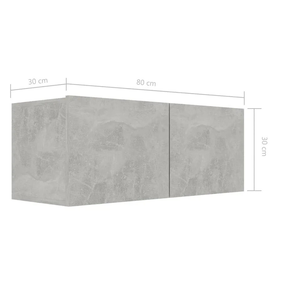 Ensemble de meubles TV 7 pcs Gris béton Bois d'ingénierie - 8