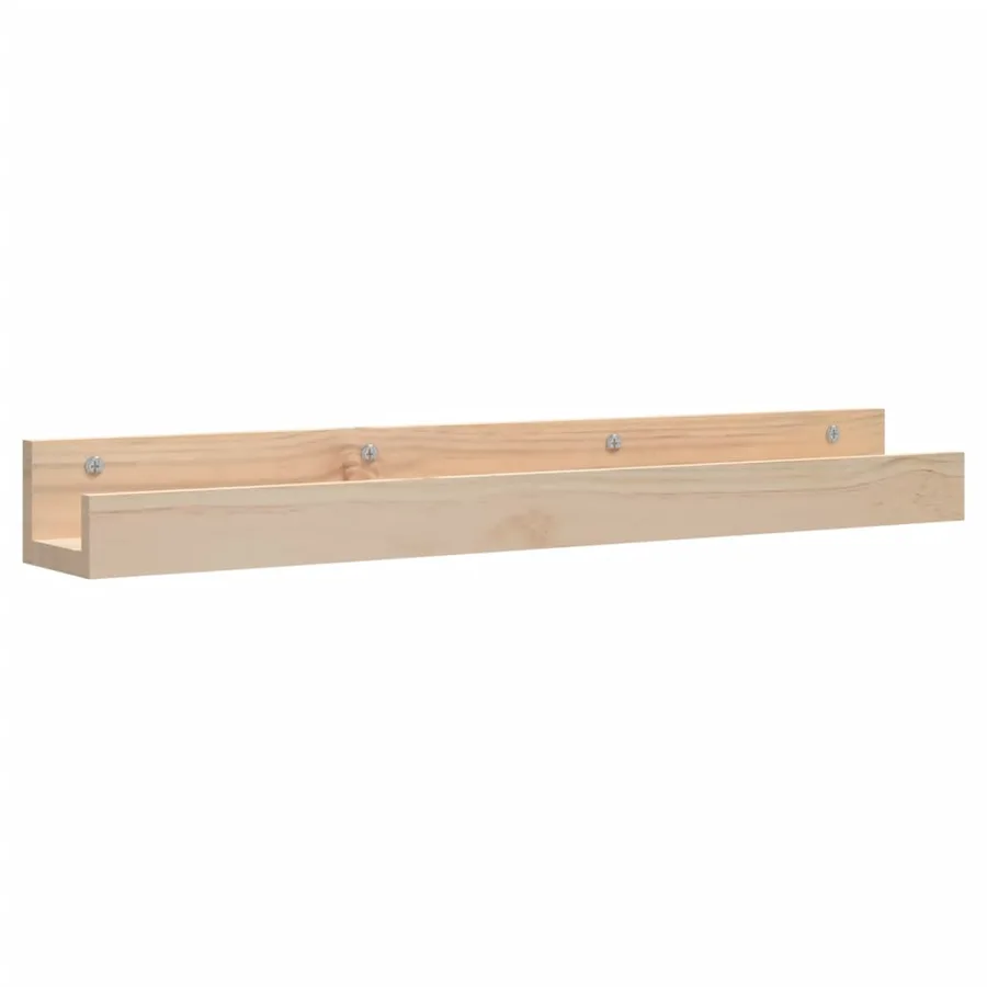 Étagères murales 2 pcs 80x12x9 cm Bois de pin massif - 3