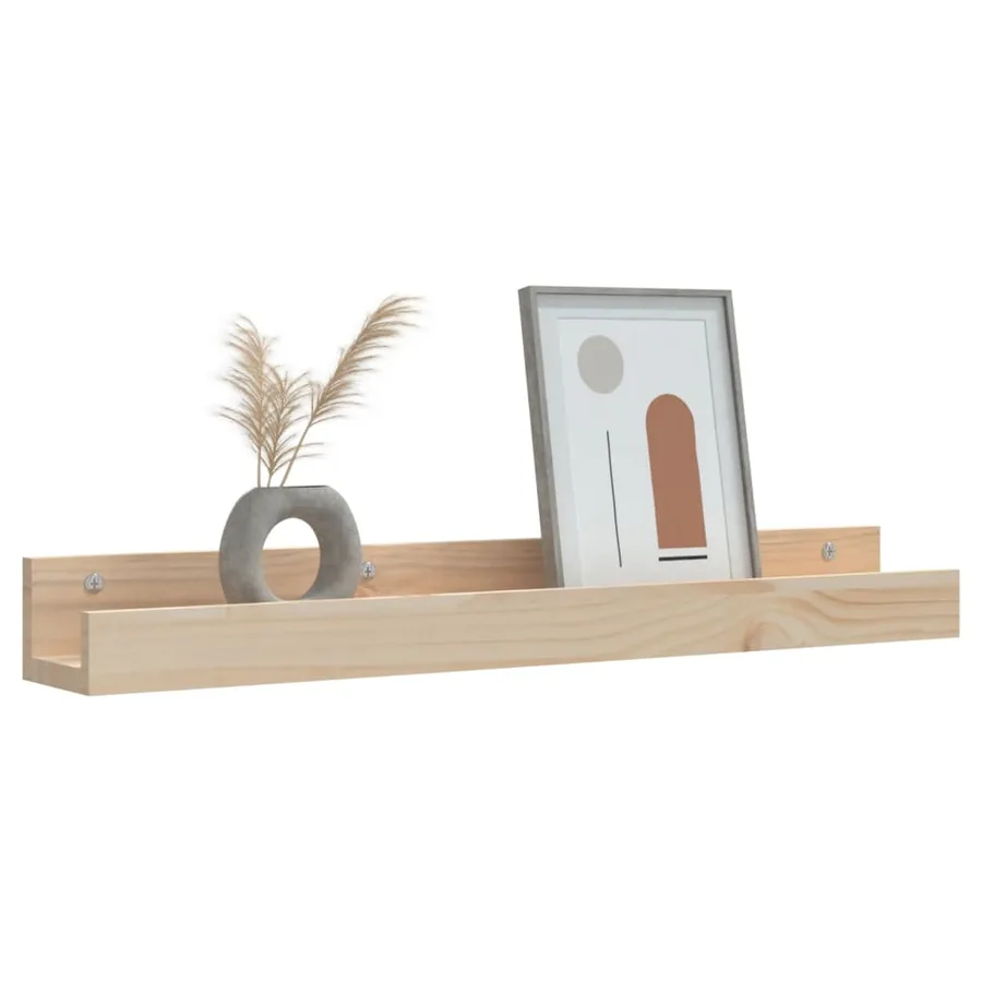 Étagères murales 2 pcs 80x12x9 cm Bois de pin massif - 7