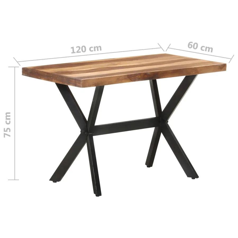 Table de salle à manger 120x60x75 cm Bois avec finition miel - 6