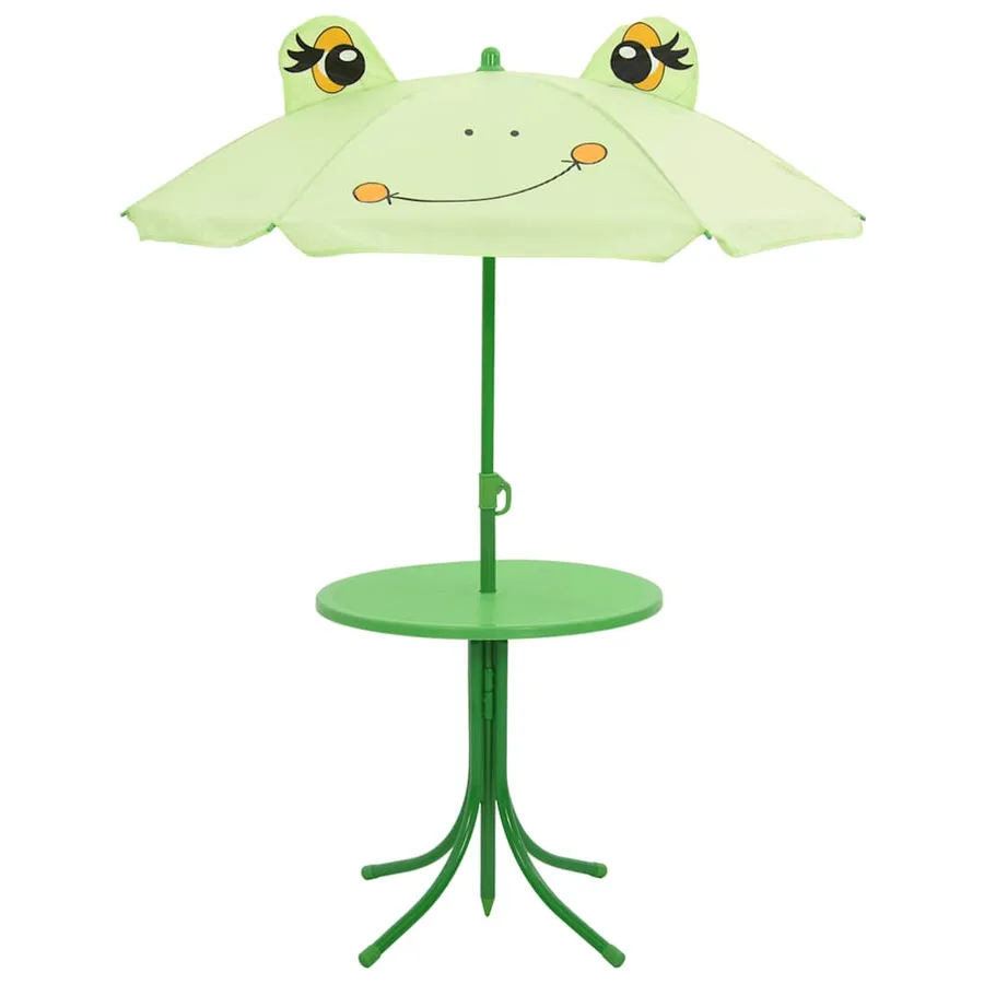 Ensemble de bistro avec parasol pour enfants 3 pcs Vert - 6