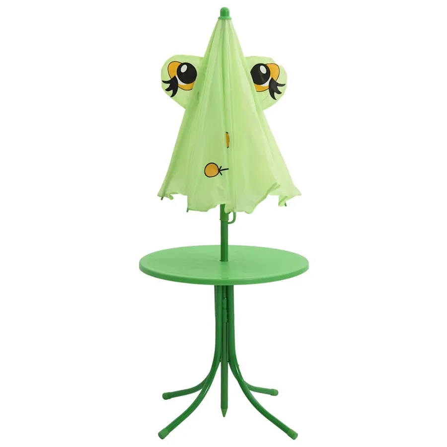 Ensemble de bistro avec parasol pour enfants 3 pcs Vert - 7