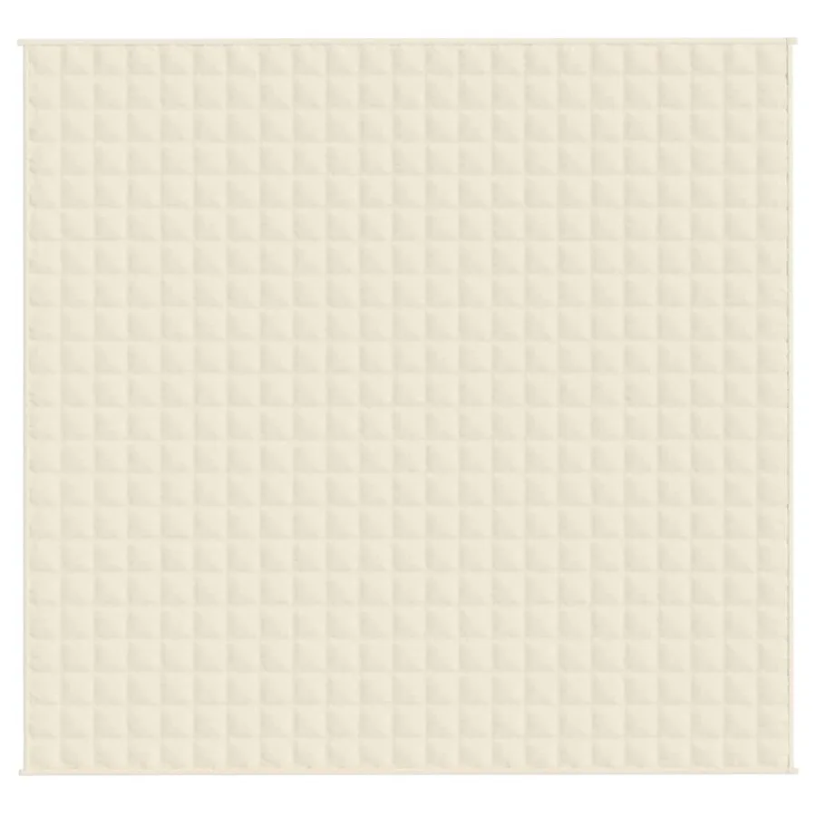 Couverture lestée Crème clair 220x240 cm 15 kg Tissu - 3