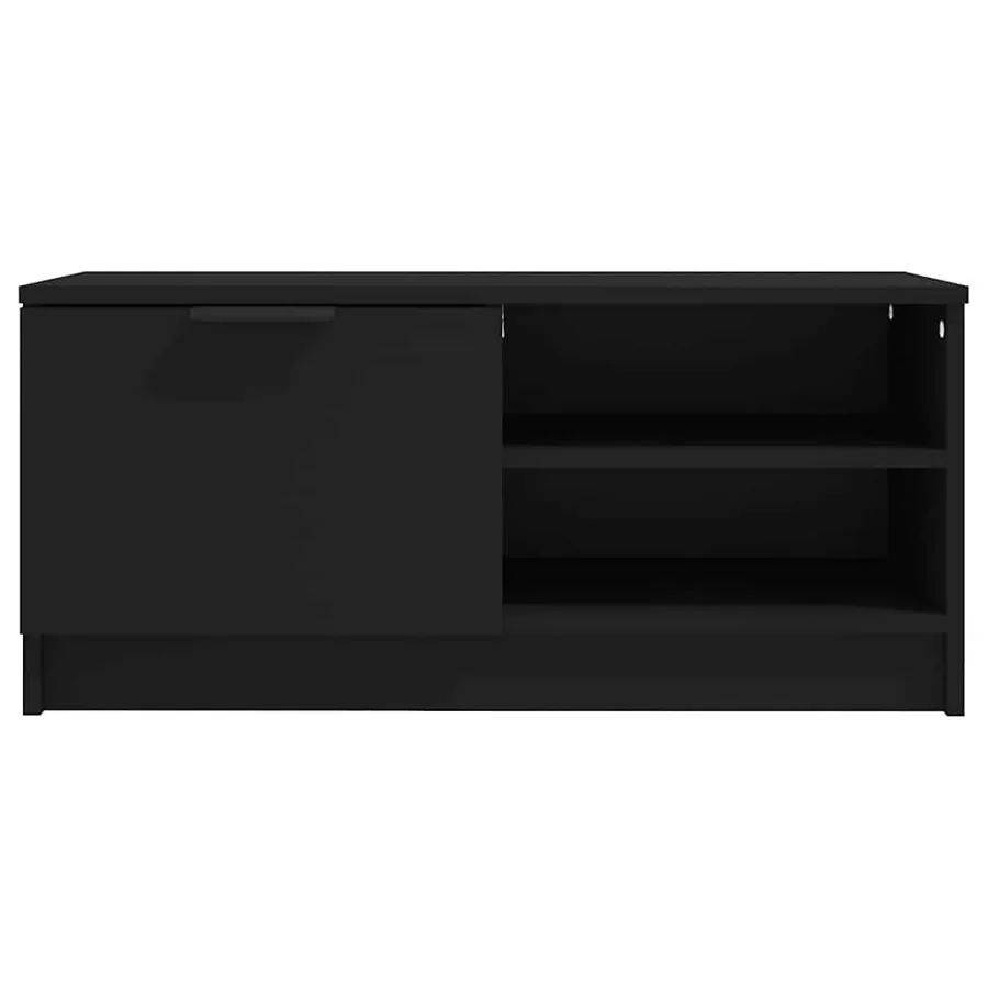 Meuble TV Noir 80x35x36,5 cm Bois d'ingénierie - 4