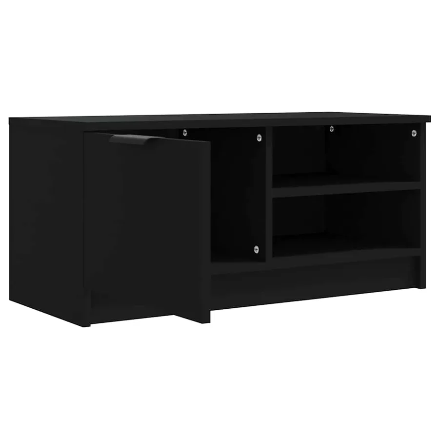 Meuble TV Noir 80x35x36,5 cm Bois d'ingénierie - 5