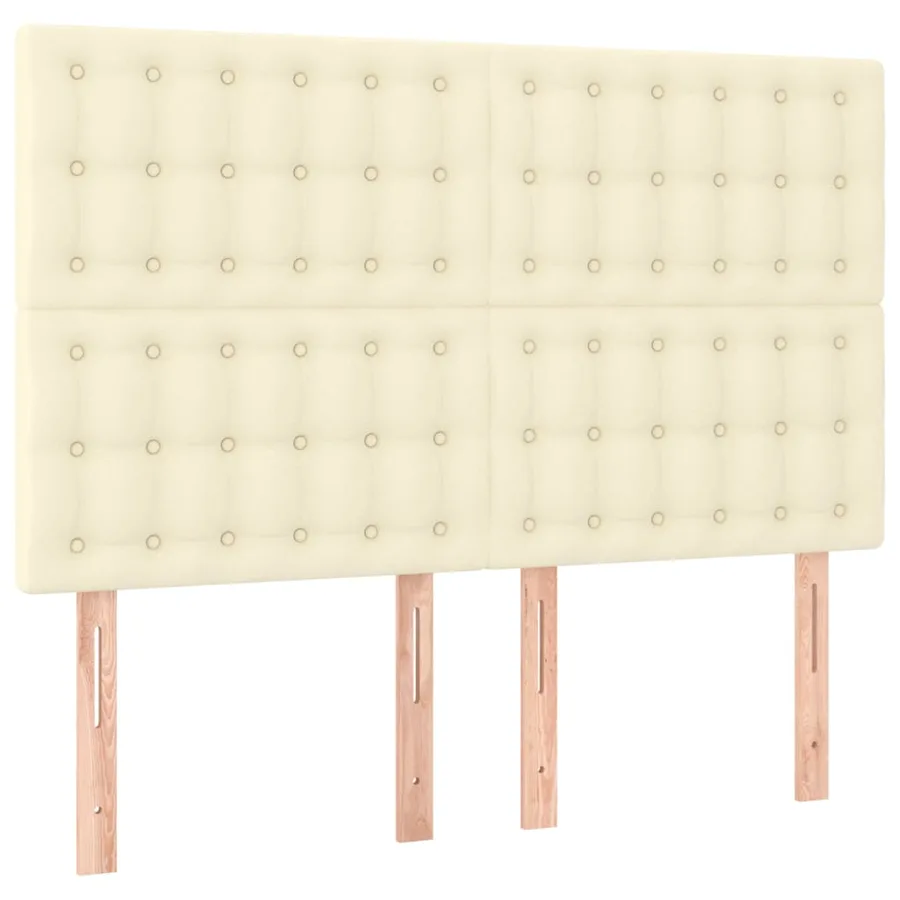 Sommier à lattes de lit avec matelas et LED Crème 140x190 cm - 7