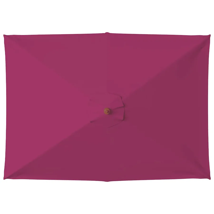 Parasol d'extérieur avec mât en bois 150x200 cm rouge bordeaux - 4