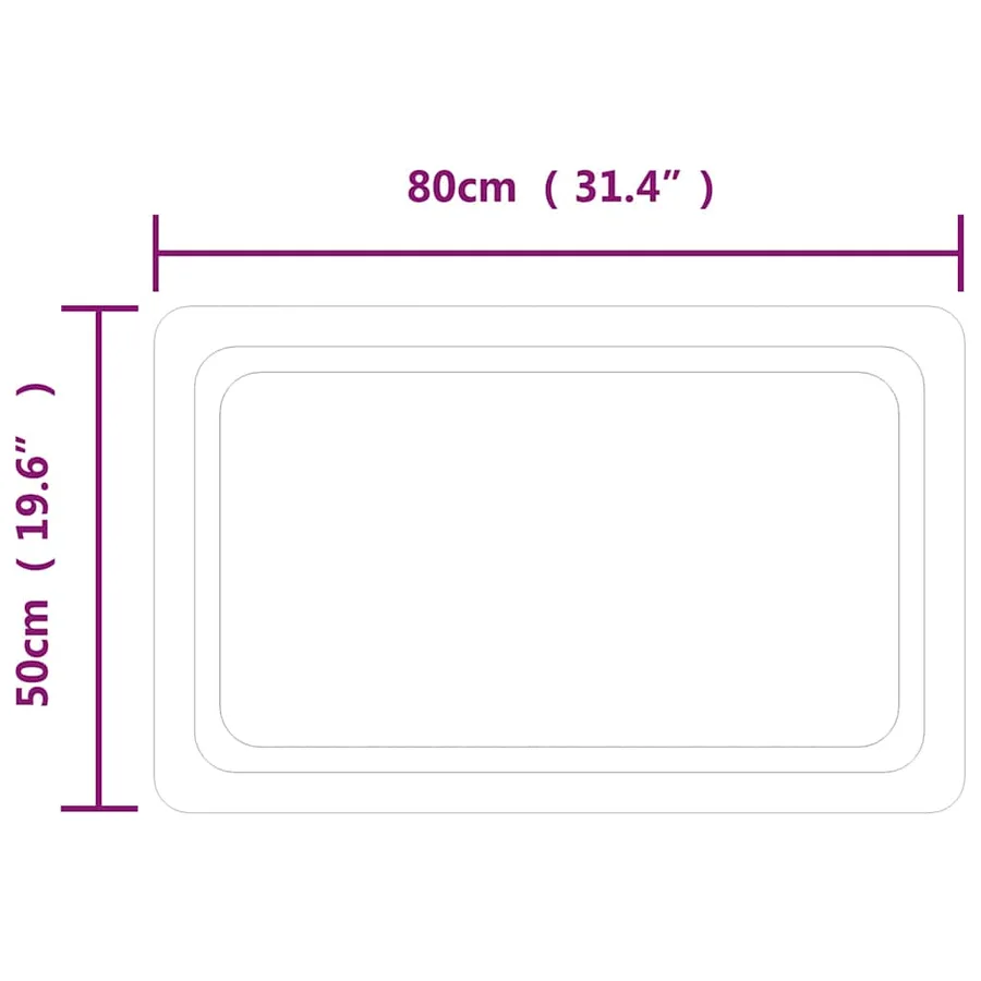 Miroir de salle de bain à LED 80x50 cm - 5