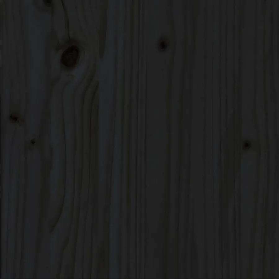 Cadre de lit sans matelas noir bois de pin massif 90x200 cm - 7