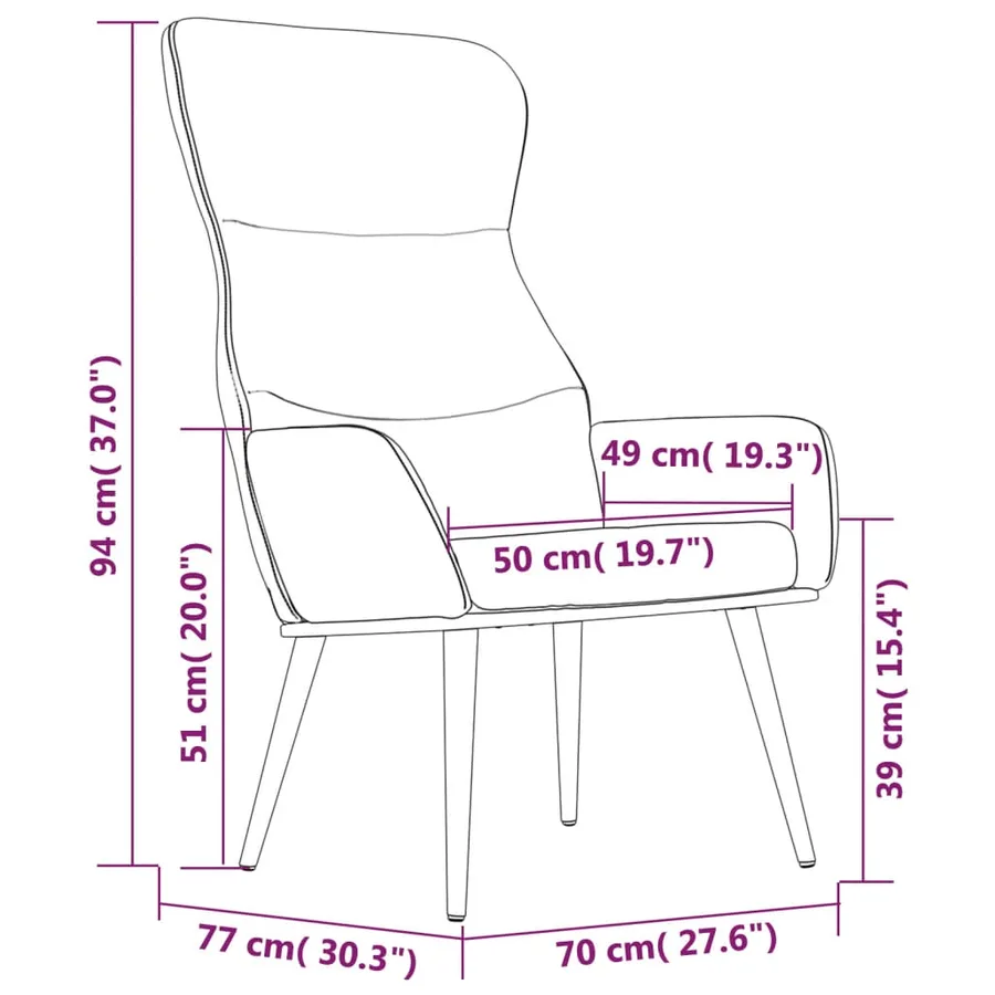 Chaise de relaxation Gris foncé Tissu - 8