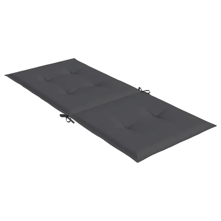 Coussins de chaise de jardin à dossier haut lot de 6 anthracite - 6