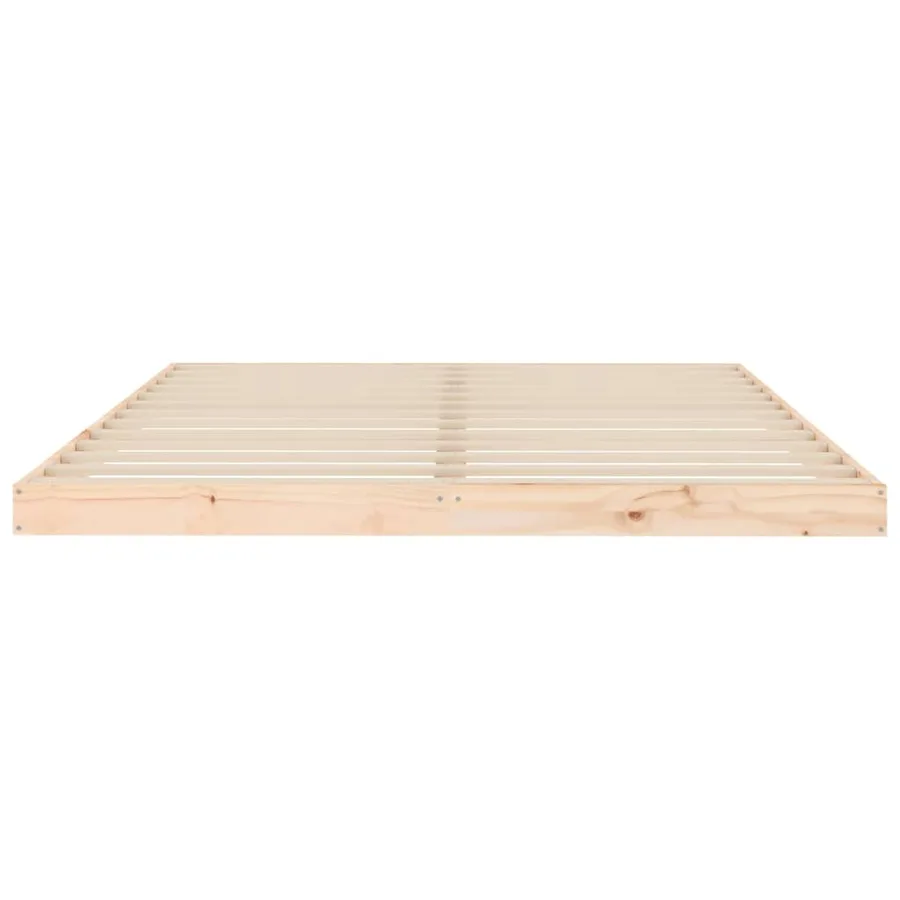 Cadre de lit sans matelas 150x200 cm bois massif de pin - 5