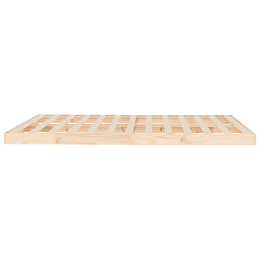 Cadre de lit sans matelas 150x200 cm bois massif de pin - 6