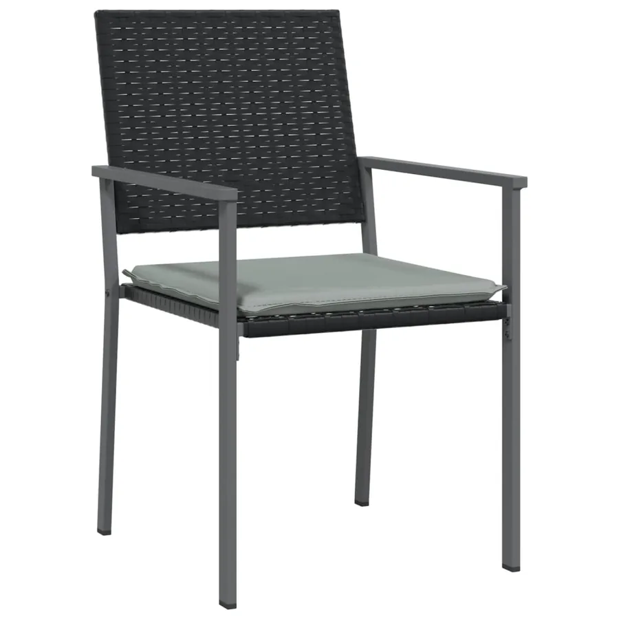 Ensemble à manger de jardin 9 pcs coussins résine tressée acier - 5