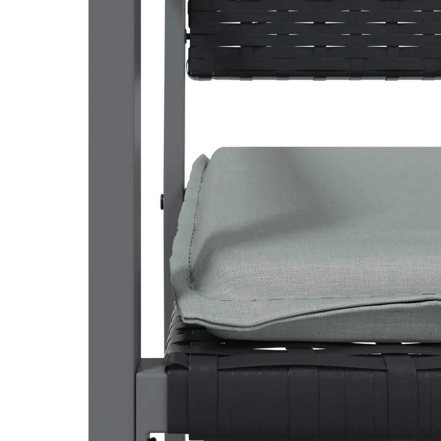 Ensemble à manger de jardin 9 pcs coussins résine tressée acier - 7