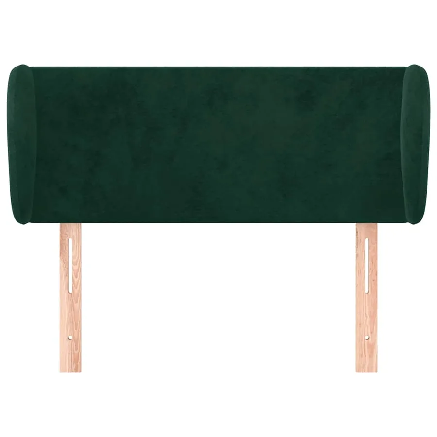 Tête de lit avec oreilles Vert foncé 103x23x78/88 cm Velours - 3