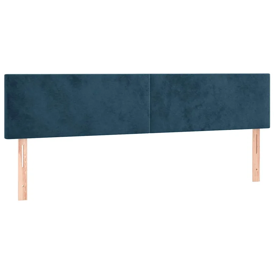 Sommier à lattes de lit avec matelas LED Bleu foncé 160x200 cm - 7