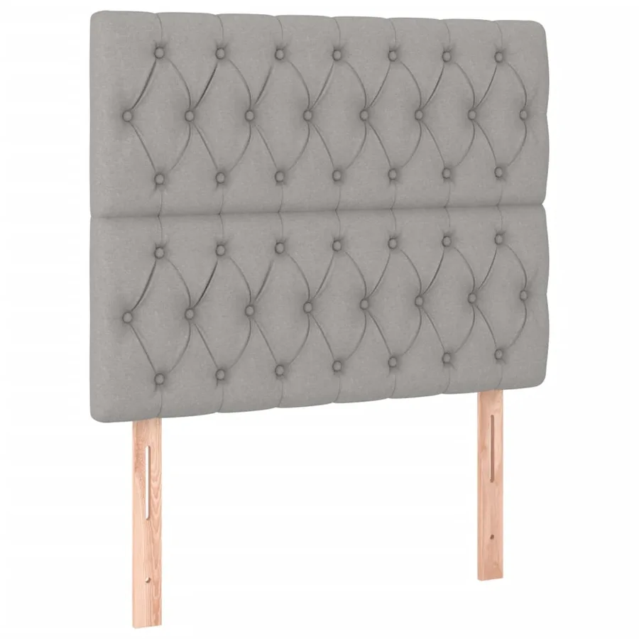 Sommier à lattes de lit et matelas Gris clair 90x190 cm Tissu - 6