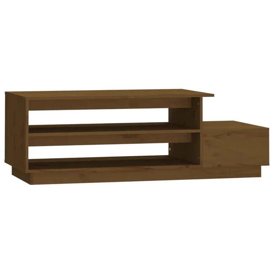 Table basse Marron miel 120x50x40,5 cm Bois massif de pin - 2