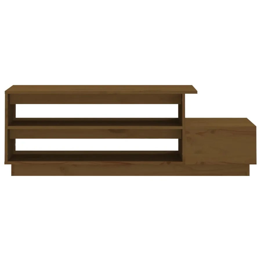 Table basse Marron miel 120x50x40,5 cm Bois massif de pin - 5
