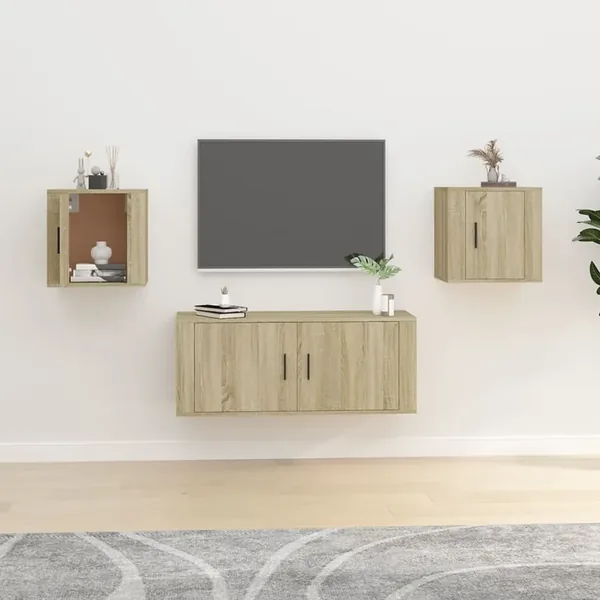 Meubles TV muraux 2 pcs Chêne sonoma 40x34,5x40 cm