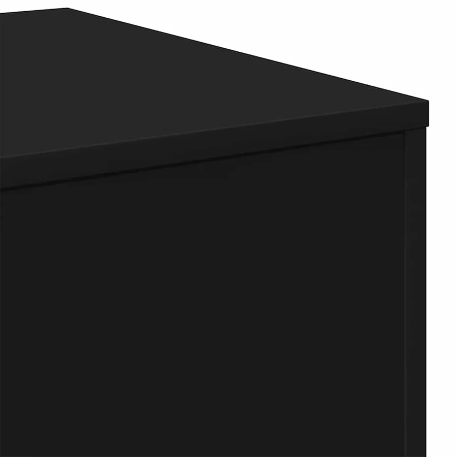 Tables d'appoint 3 pcs Noir Bois d’ingénierie - 8