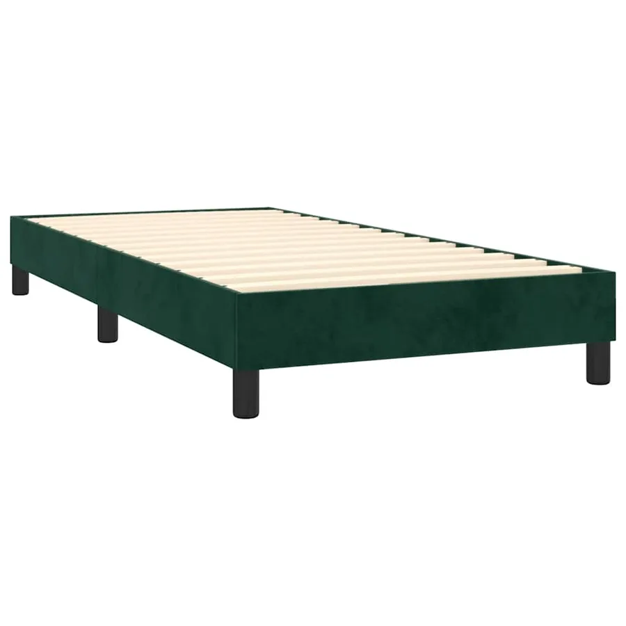 Sommier à lattes de lit avec matelas Vert foncé 90x200 cm - 4