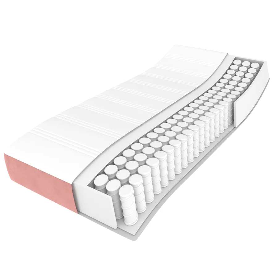 Sommier à lattes de lit avec matelas Rose 140x200 cm Velours - 11
