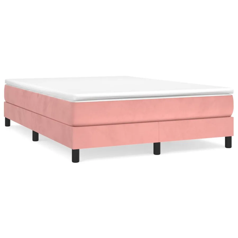 Sommier à lattes de lit avec matelas Rose 140x200 cm Velours - 2