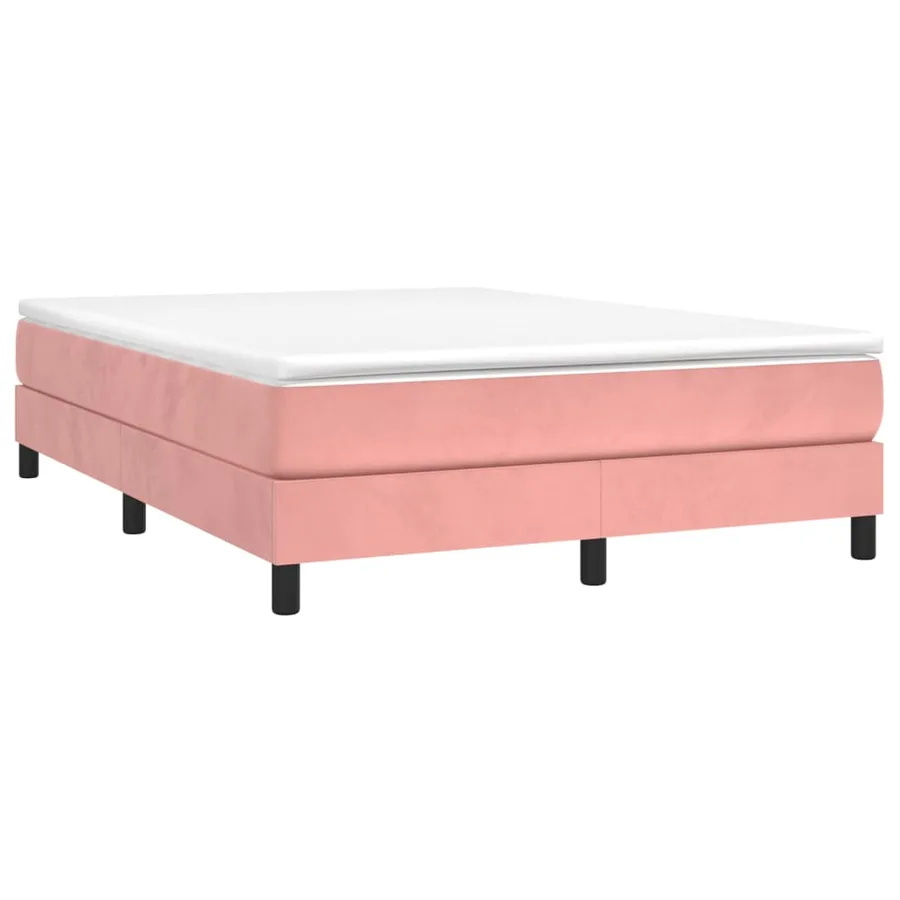 Sommier à lattes de lit avec matelas Rose 140x200 cm Velours - 3