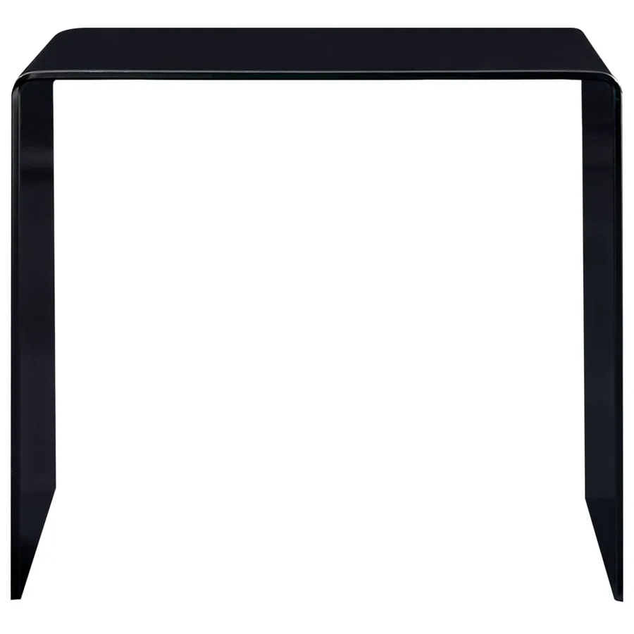Table basse Noir 50x50x45 cm Verre trempé - 2