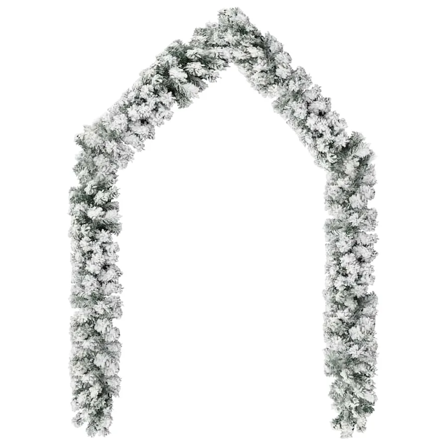 Guirlande de Noël avec neige floquée Vert 5 m PVC - 3