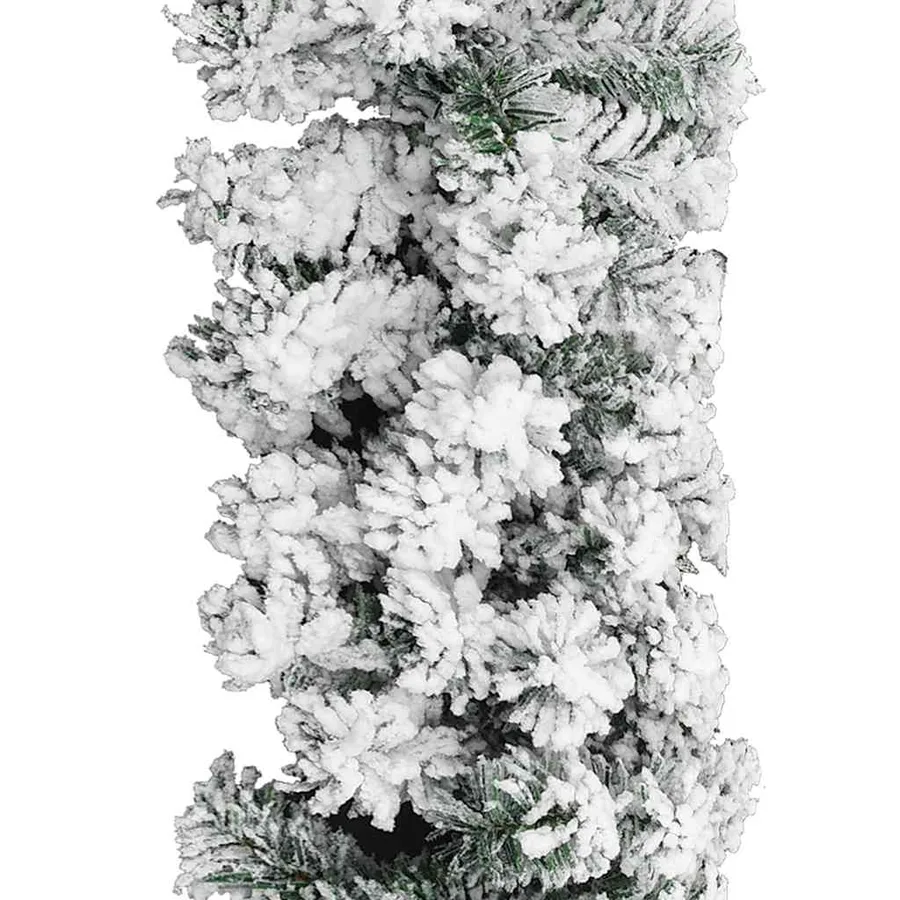 Guirlande de Noël avec neige floquée Vert 5 m PVC - 4