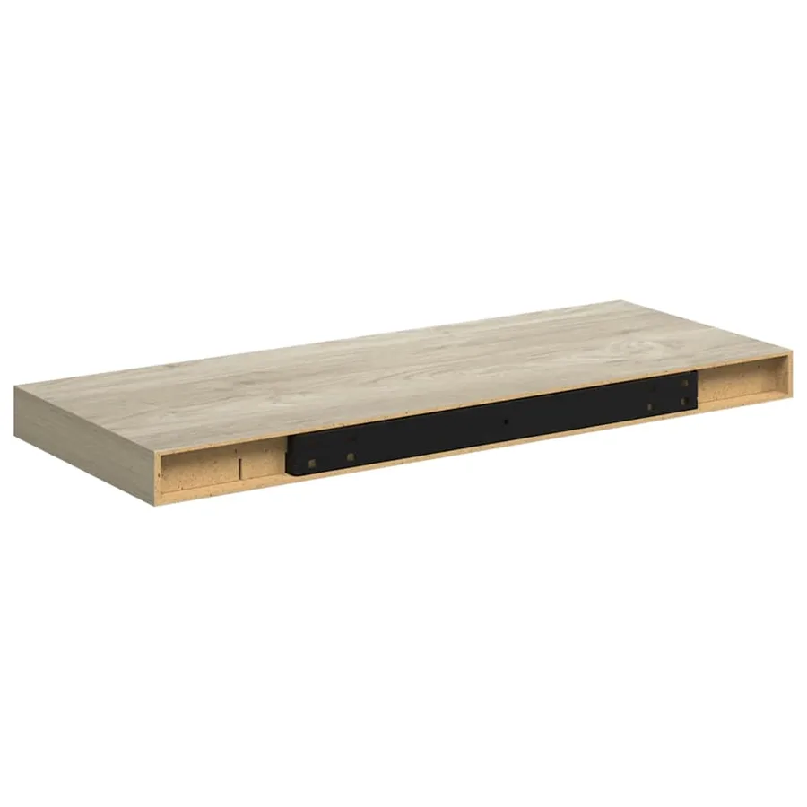 Étagères murales flottantes 2 pcs chêne 60x23,5x3,8 cm MDF - 9