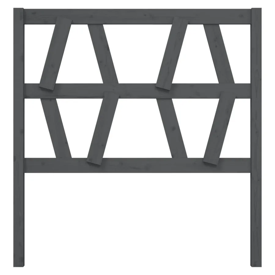 Tête de lit Gris 96x4x100 cm Bois massif de pin - 3