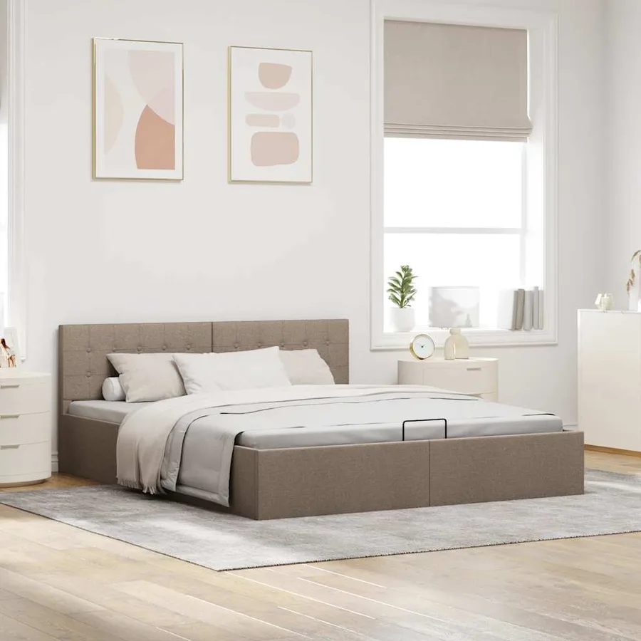 Cadre de lit à rangement hydraulique sans matelas 160x200 cm - 4