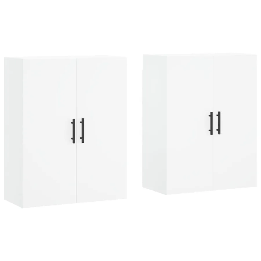 Armoires murales 2 pcs blanc 69,5x34x90 cm - 2