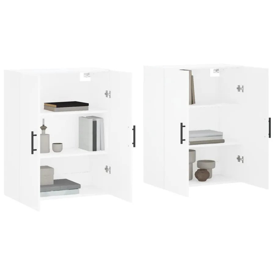 Armoires murales 2 pcs blanc 69,5x34x90 cm - 3