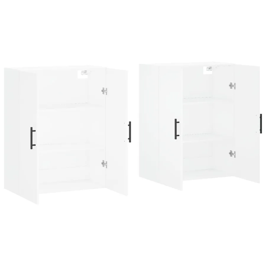 Armoires murales 2 pcs blanc 69,5x34x90 cm - 4