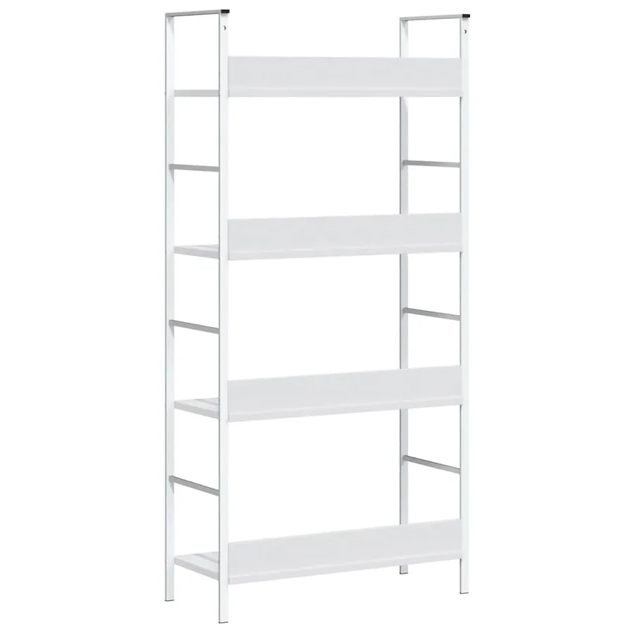 Bibliothèque à 4 niveaux blanc 60x27,6x124,5 cm bois ingénierie - 7