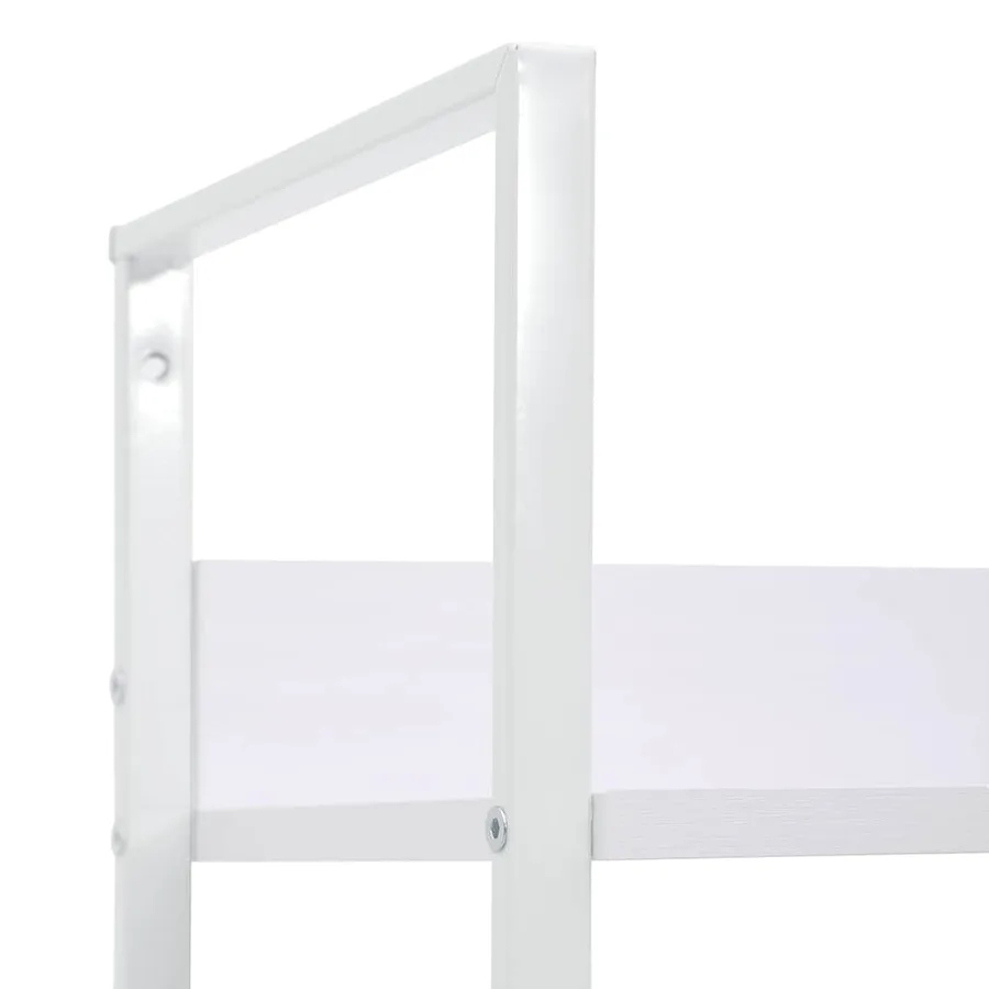 Bibliothèque à 4 niveaux blanc 60x27,6x124,5 cm bois ingénierie - 9
