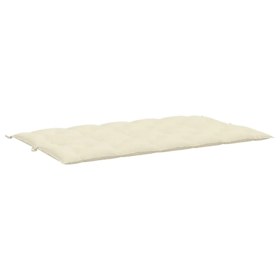 Coussin de banc de jardin blanc crème tissu oxford - 5