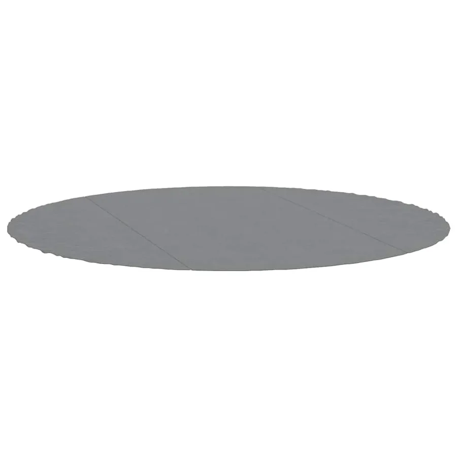 Bâche de piscine gris clair Ø306 cm géotextile polyester - 2