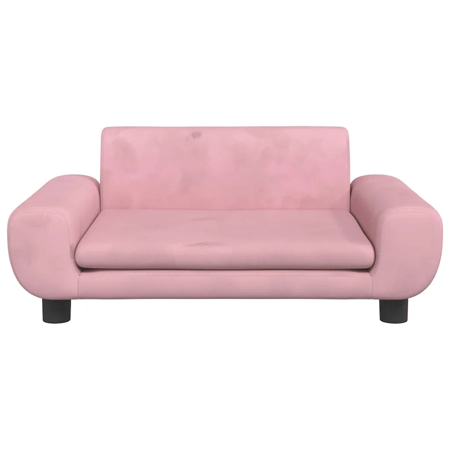 Lit pour chien rose 70x45x33 cm velours - 3