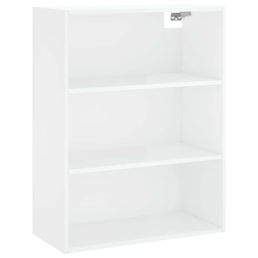 Buffet haut Blanc brillant 69,5x34x180 cm Bois d'ingénierie - 5